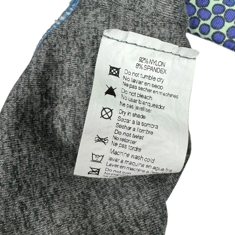 Maaji Matching Workout Set Small Sports Bra Stirrup Leggings Blue Print Beach - Picture 5 of 13